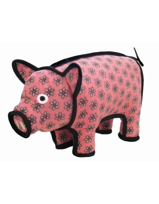 Tuffy Barnyard Pig Durable Dog Toy Pink 1ea/14.5 in