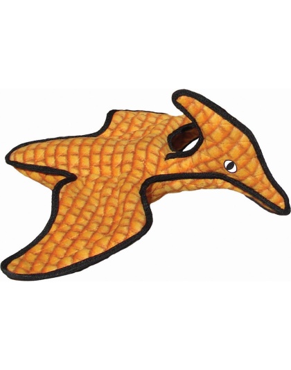Tuffy Dinosaur Pterodactyl Durable Dog Toy Orange 1ea/23 in