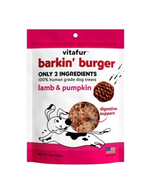 Vitafur Barkin Burger Dog 4oz. Lamb Pumpkin