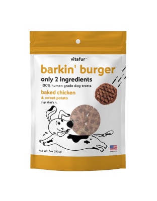 Vitafur Barkin Burger Dog 5oz. Baked Chicken Sweet Potato