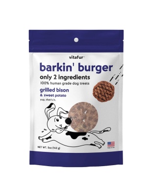 Vitafur Barkin Burger Dog 5oz. Grilled Bison Sweet Potato