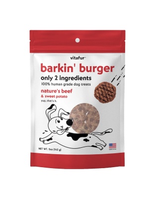 Vitafur Barkin Burger Dog 5oz. Nature's Beef Sweet Potato
