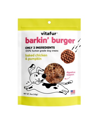 Vitafur Barkin Burger Dog 4oz. Baked Chicken Pumpkin