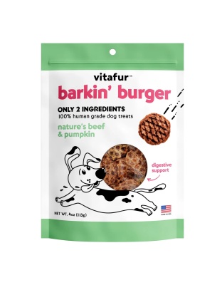 Vitafur Barkin Burger Dog 4oz. Nature's Beef Pumpkin