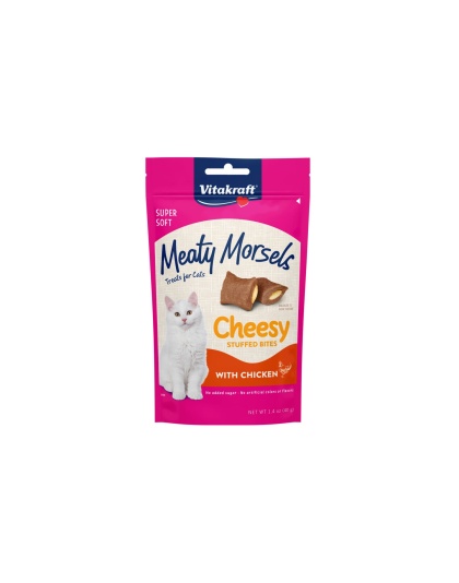 Vitakraft Meaty Morsels Cheesy Stuffed Bites Cat Treats Cheesy w/Chicken 1ea/1.4 oz