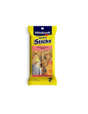 Vitakraft Crunch Sticks Apricot & Peach Flavor Cockatiel Treat 1ea/3.5 oz, 2 ct