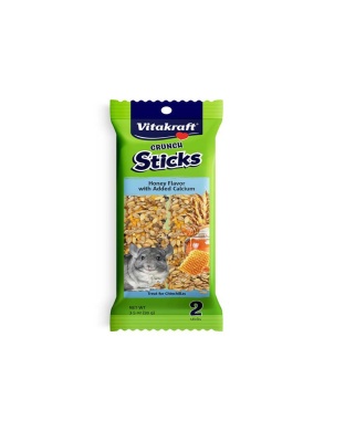 Vitakraft Crunch Sticks Chinchilla Treats Honey w/Calcium 1ea/3.5 oz, 2 ct