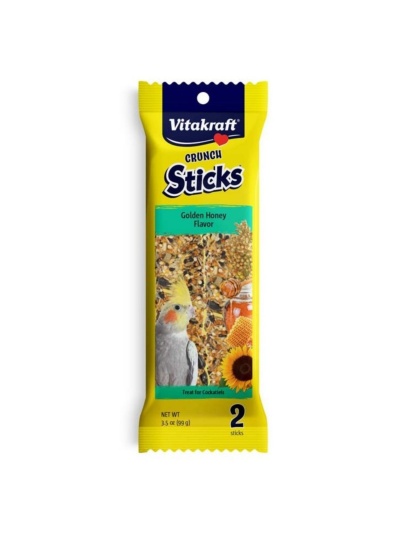 Vitakraft Crunch Sticks Golden Honey Flavor Cockatiel Treat 1ea/3.5 oz, 2 ct