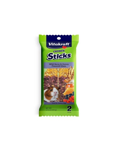 Vitakraft Crunch Sticks Guinea Pig Treats Wild Berry & Honey 1ea/3.75 oz, 2 ct