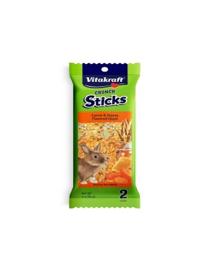 Vitakraft Crunch Sticks Rabbit Treats Carrot & Honey 1ea/3 oz, 2 ct
