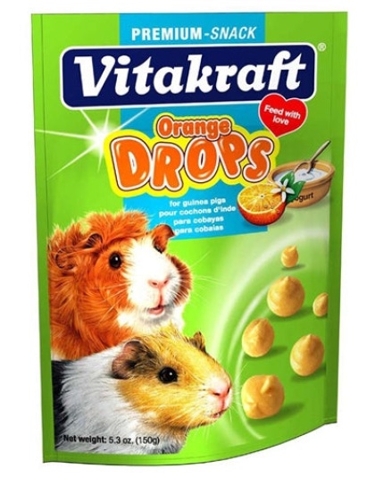 Vitakraft Drops w/Orange Treat for Guinea Pigs 1ea/5.3 oz