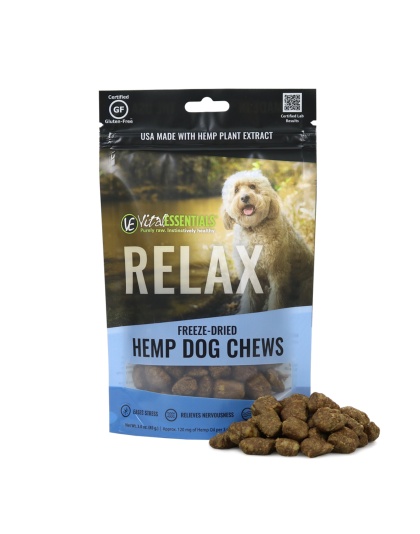 Vital Essentials Relax Freeze-Dried Hemp Chews For Dogs, 3oz.