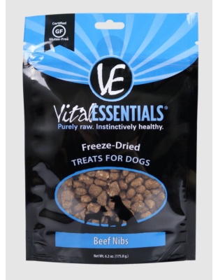 Vital Essentials Dog Freeze-Dried Treat Nibs Beef 6.2oz.