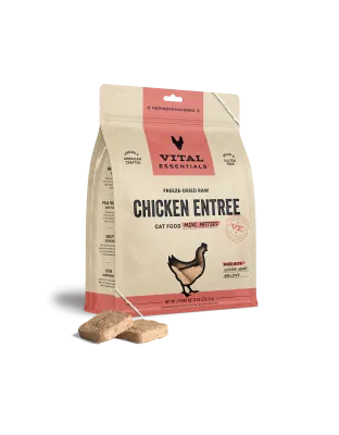 Vital Essentials Cat Freeze Dried Mini Patties Beef Chicken 8oz.