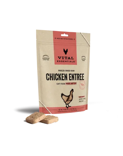 Vital Essentials Cat Freeze Dried Mini Patties Chicken 3.75oz.