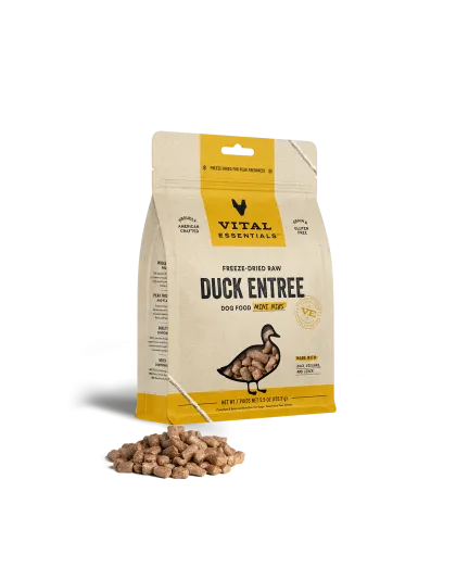 Vital Essentials Dog Freeze-Dried Mini Nibs Duck 5.5oz.