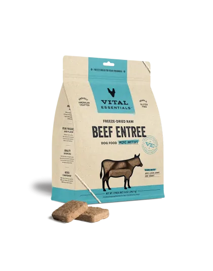 Vital Essentials Dog Freeze-Dried Mini Patties Beef 14oz.