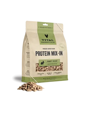 Vital Essentials Dog Freeze Dried Topper Rabbit 18oz.