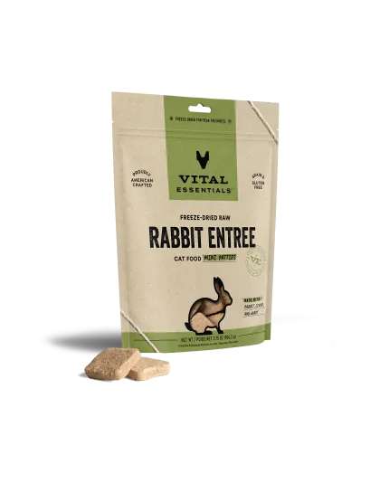 Vital Essentials Cat Freeze Dried Mini Patties Rabbit 3.75oz.