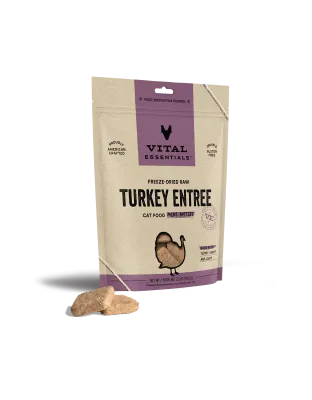 Vital Essentials Cat Freeze Dried Mini Patties Turkey 3.75oz.