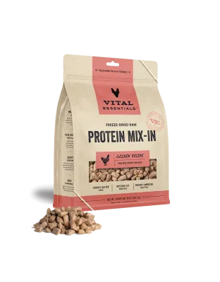 Vital Essentials Dog Freeze Dried Topper Chicken 18oz.