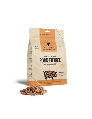 Vital Essentials Cat Freeze Dried Mini Nibs Pork 8oz.