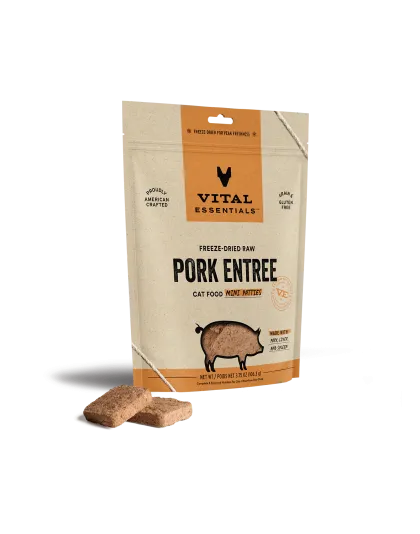 Vital Essentials Cat Freeze Dried Mini Patties Pork 3.75oz.