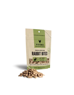 Vital Essentials Cat Freeze-Dried Treat Bites Rabbit 0.9oz.
