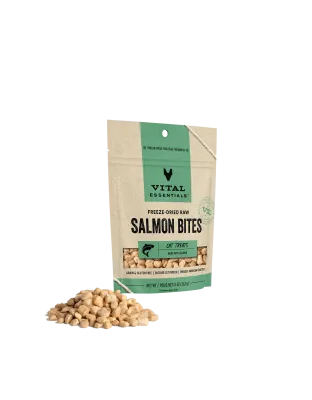 Vital Essentials Cat Freeze-Dried Treat Bites Salmon 1.1oz.