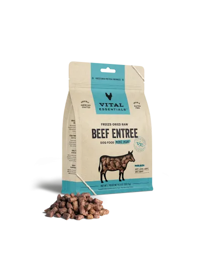 Vital Essentials Dog Freeze-Dried Mini Nibs Beef 5.5oz.