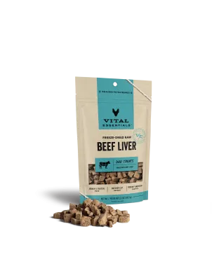 Vital Essentials Dog Freeze-Dried Treat Beef Liver 2.1oz.