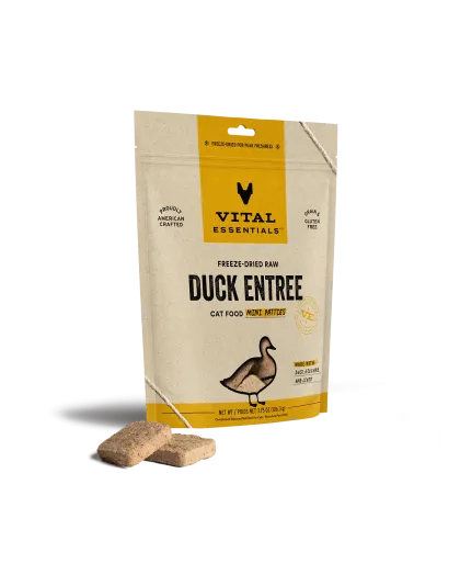 Vital Essentials Cat Freeze Dried Mini Patties Duck 3.75oz.