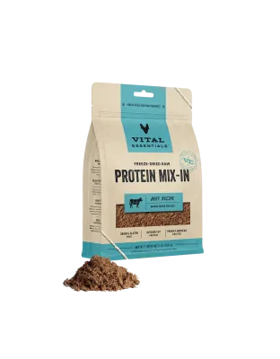 Vital Essentials Dog Freeze Dried Topper Ground Beef 6oz.