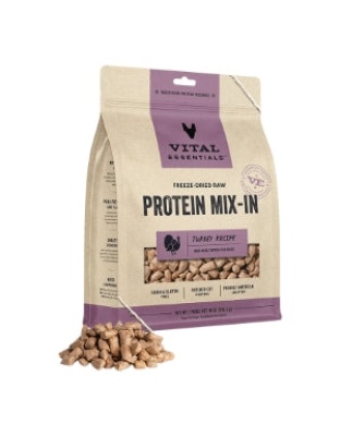 Vital Essentials Dog Freeze Dried Topper Turkey 18oz.