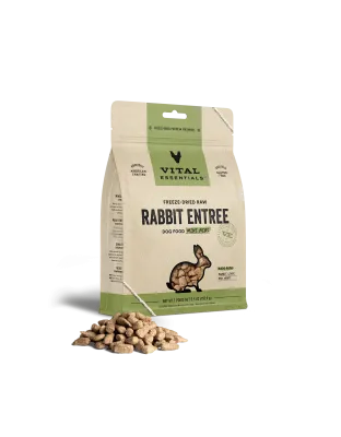 Vital Essentials Dog Freeze-Dried Mini Nibs Rabbit 5.5oz.