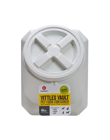Vittles Vault Outback Stackable Pet Food Container White 1ea/40 lb
