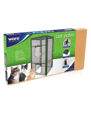 Ware Cat Patio Mesh Enclosure Green 39.25 x 39.25 x 78.75in.