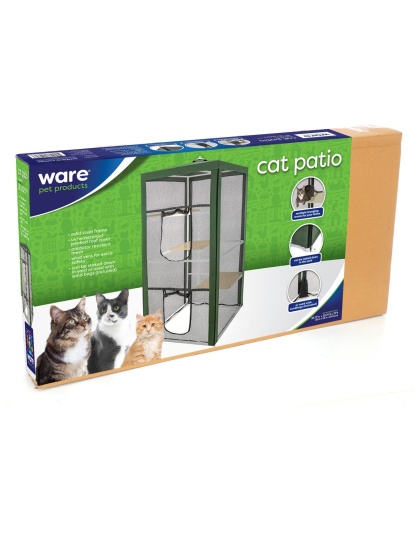 Ware Cat Patio Mesh Enclosure Green 39.25 x 39.25 x 78.75in.