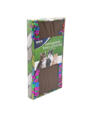 Ware Corrugated Fancy Cat Scratcher 18.25 x 10 x 2in.
