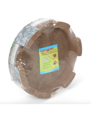 Ware Corrugated Catnip Castle 14 x 14 x 3.5in.