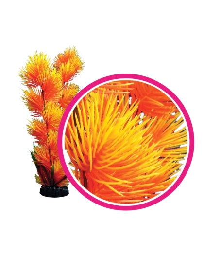 Weco Products Dream Series Pom Pom Aquarium Plant Orange, 1ea/12 in