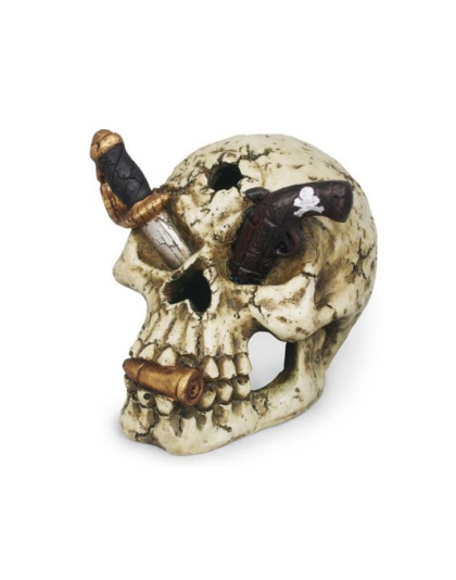 Weco Products Wecorama Catacombs Pirate Skull Aquarium Ornament Multi-Color, 1ea