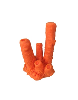 Weco Products South Pacific Coral Tube Sponge Ornament Orange, 1ea/SM