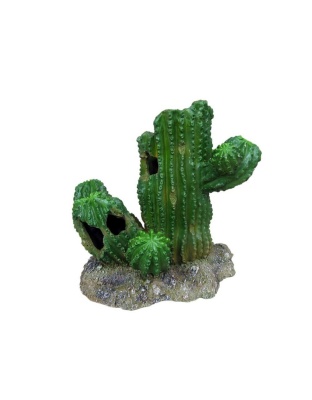 Weco Products Wecorama Badlands Hollow Saguaro Cactus Terrarium Ornament Brown, Green, 1ea/7.6 in