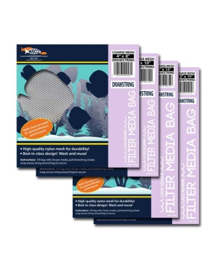 Weco Products Coarse Mesh Drawstring Filter Media Bag White, 1ea/4 In X 8 in