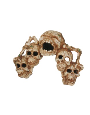 Weco Products Wecorama Catacombs Skull Bridge Aquarium Ornament Brown, 1ea