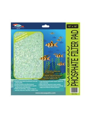 Weco Products Classic Aquarium Phosphate Filter Pad Green, 1ea/10 In X 18 in