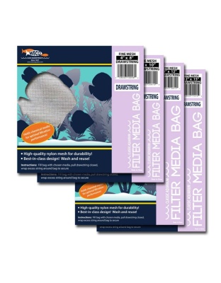 Weco Products Fine Mesh Drawstring Filter Media Bag White, 1ea/4 In X 8 in