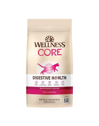 Wellness Cat Core Digestive Health Salmon Rice Receipe 5Lb
