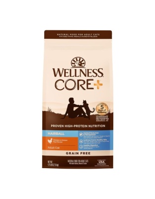 Wellness Core + Cat Hairball Chicken Grain-free 4.75Lb